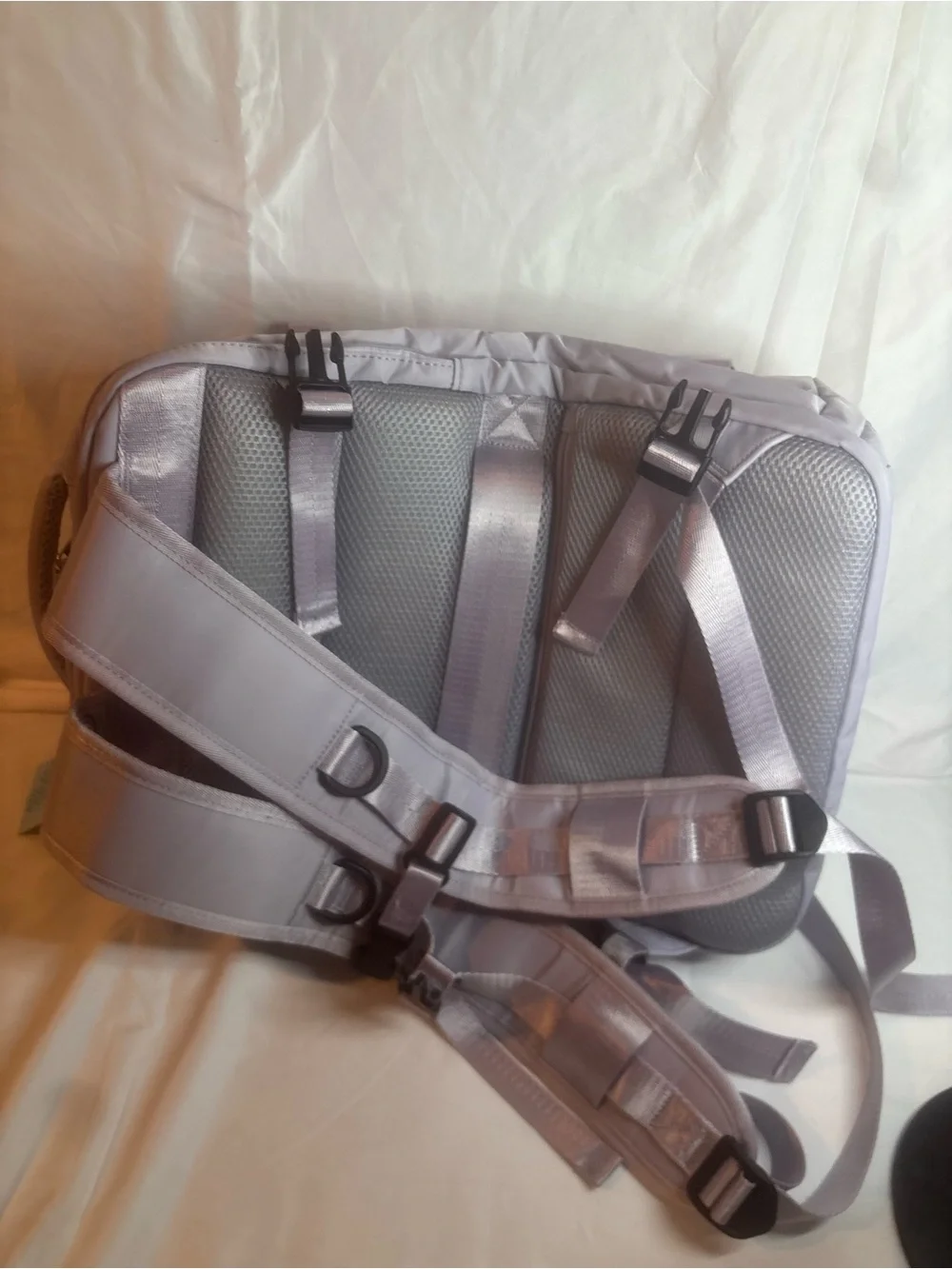 Men's Travel Shoulder Bag in Light Gray - Unbranded